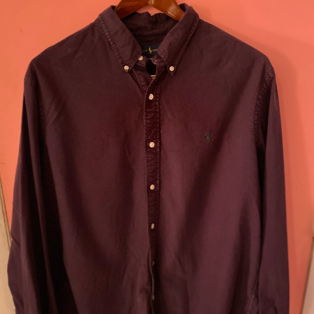 Ralph Lauren purple button front shirt